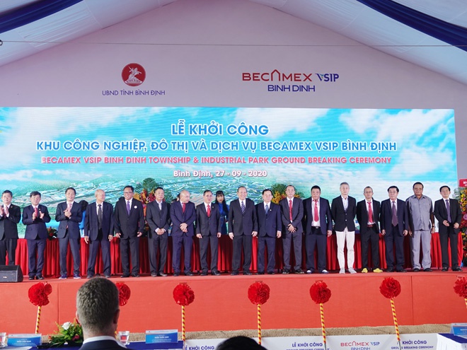 Phó thủ tướng Trương Hòa Bình dự lễ khởi công khu công nghiệp Becamex Bình Định - ảnh 1