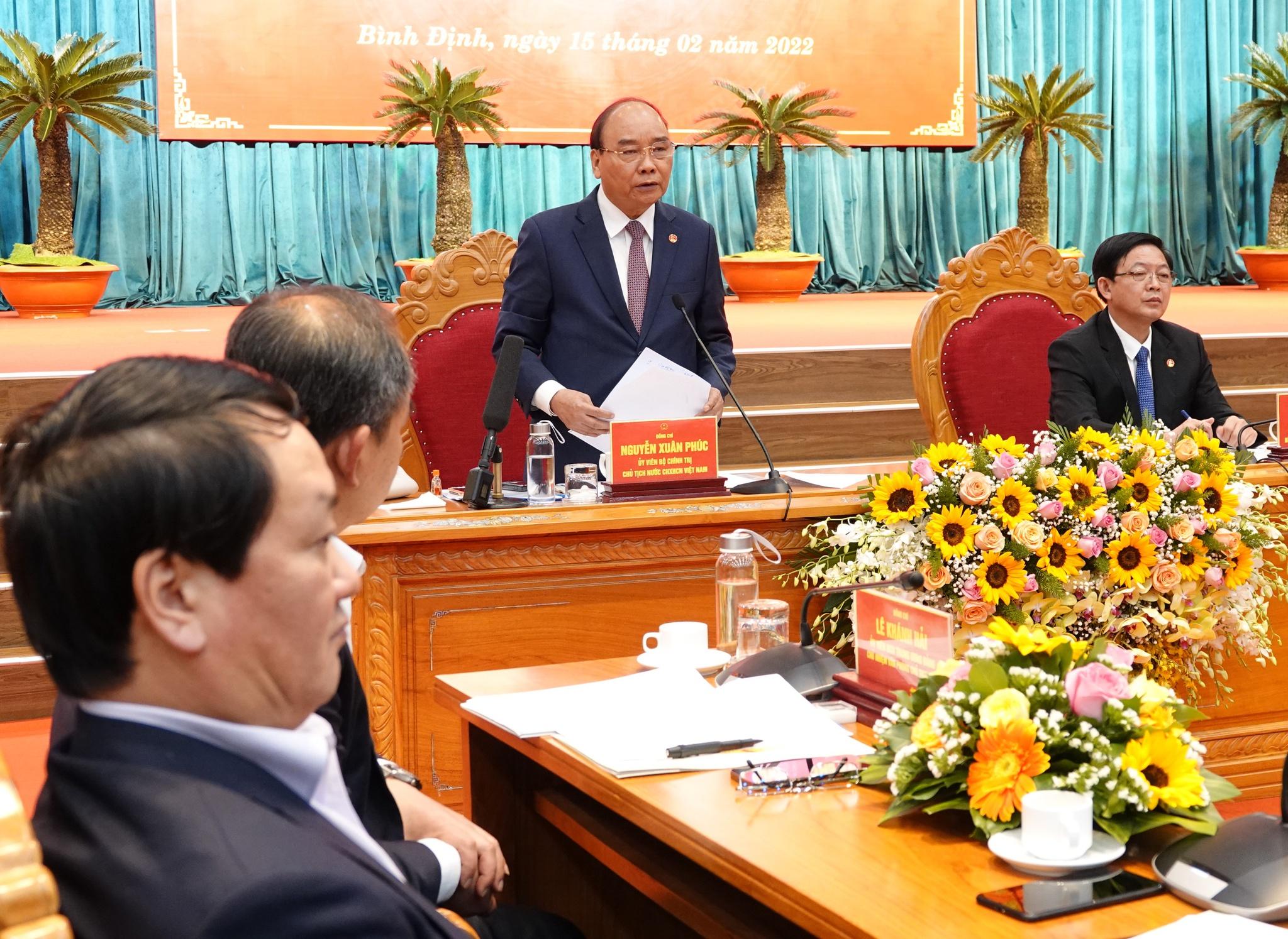 Chủ tịch nước Nguyễn Xuân Phúc: Tỉnh Bình Định cần mục tiêu phát triển bền vững - ảnh 1